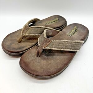 Skechers Relaxed Fit Parson SD  Sandals Men's 8 Gray Flip Flop Memory Foam Thong